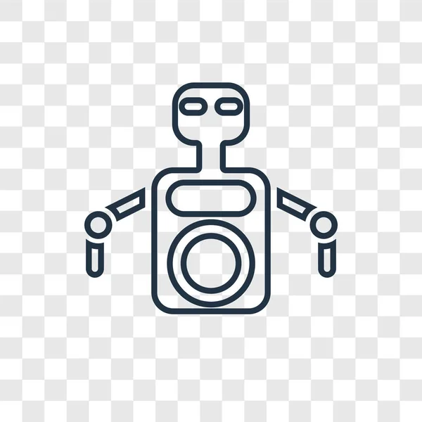 Robot Icon Trendy Design Style Robot Icon Isolated Transparent Background — Stock Vector