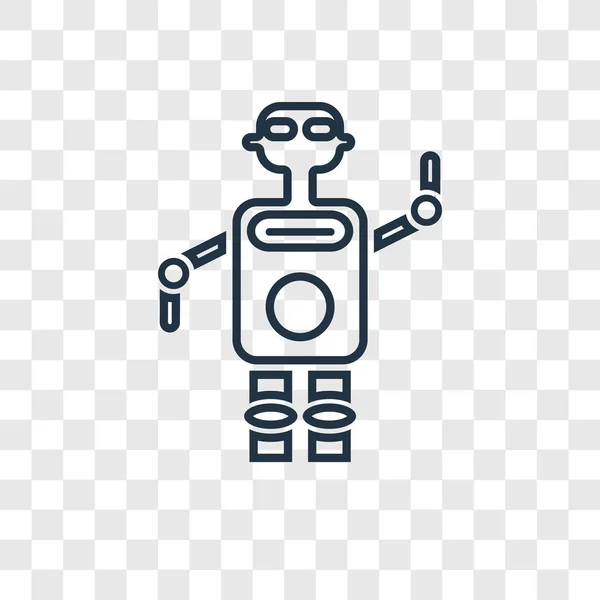 Ícone Robô Estilo Design Moderno Ícone Robô Isolado Fundo Transparente — Vetor de Stock