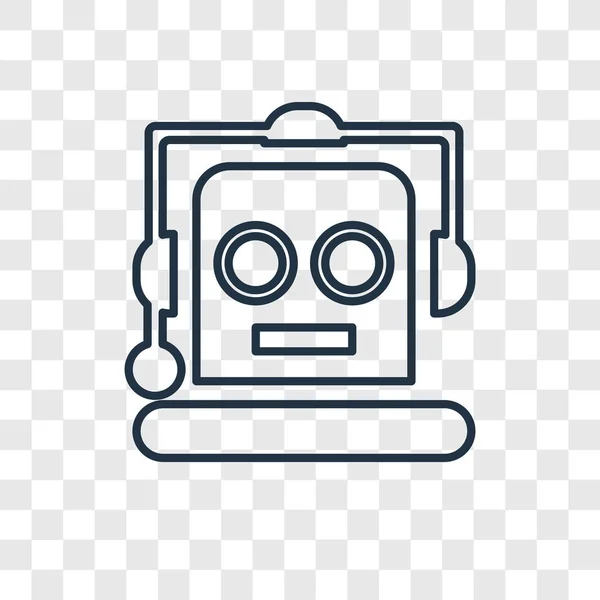 Robot Icon Trendy Design Style Robot Icon Isolated Transparent Background — Stock Vector