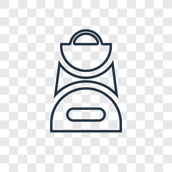 Icono Mochila Estilo Diseño Moda Icono Mochila Aislado Sobre Fondo — Vector de stock