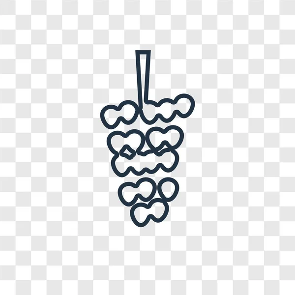 Икона Винограда Модном Стиле Дизайна Иконка Винограда Изолирована Прозрачном Фоне — стоковый вектор