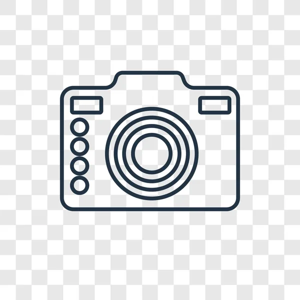 トレンディなデザイン スタイルのカメラ アイコン カメラのアイコンが透明な背景に分離されました カメラの Web サイト アプリ ベクトル アイコン — ストックベクタ