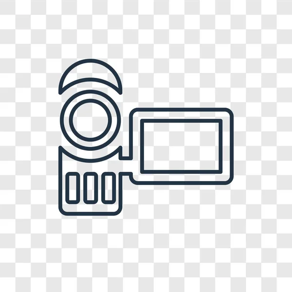 Videokamera Ikonen Trendig Designstil Videokamera Ikonen Isolerad Transparent Bakgrund Videokamera — Stock vektor