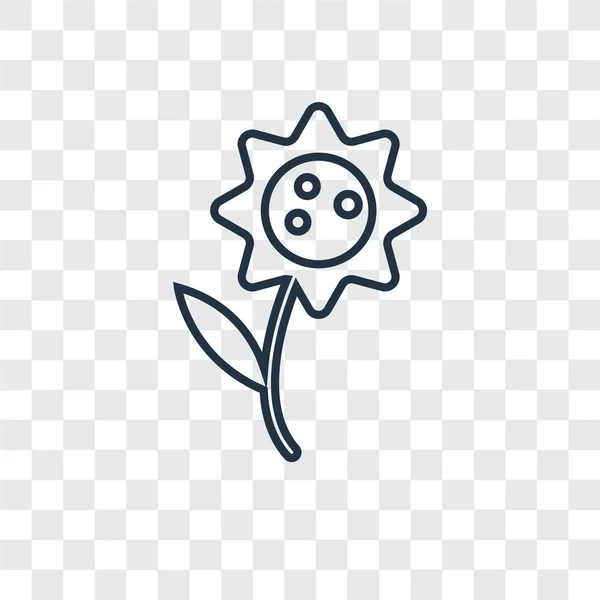 Значок Соняшнику Модному Стилі Дизайну Значок Соняшнику Ізольований Прозорому Фоні — стоковий вектор