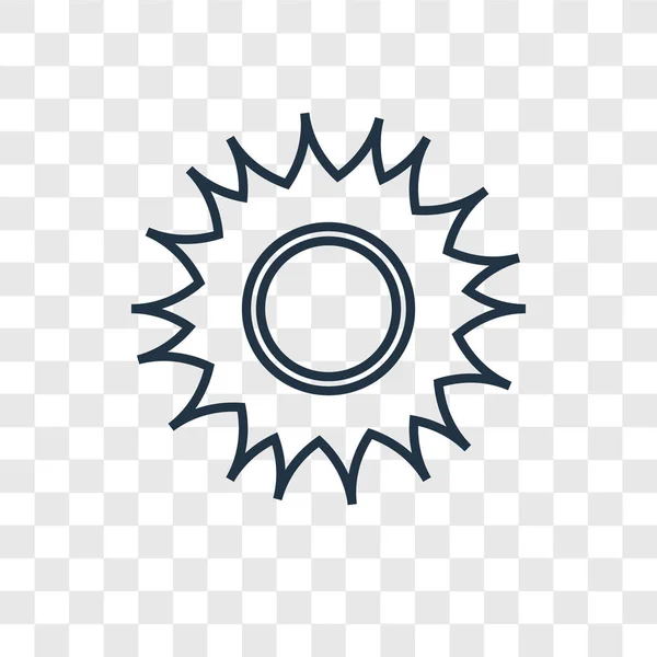 トレンディなデザイン スタイルで太陽のアイコン 太陽のアイコンが透明な背景に分離されました 太陽の Web サイト アプリ ベクトル アイコン シンプルでモダンなフラット記号 — ストックベクタ