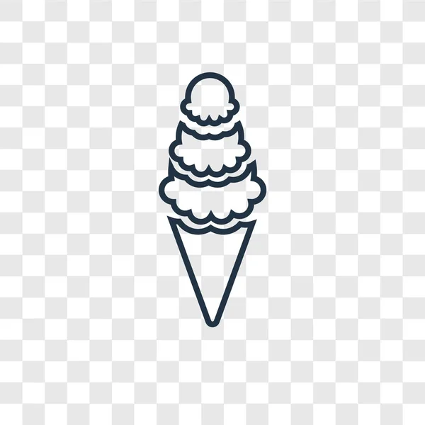 新潮设计风格的冰淇淋图标 冰淇淋图标隔离在透明的背景 冰淇淋矢量图标简单和现代平面符号为网站 应用程序 冰淇淋图标向量例证 Eps10 — 图库矢量图片