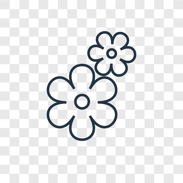 Значок Квітки Модному Стилі Дизайну Іконка Квітки Ізольована Прозорому Фоні — стоковий вектор