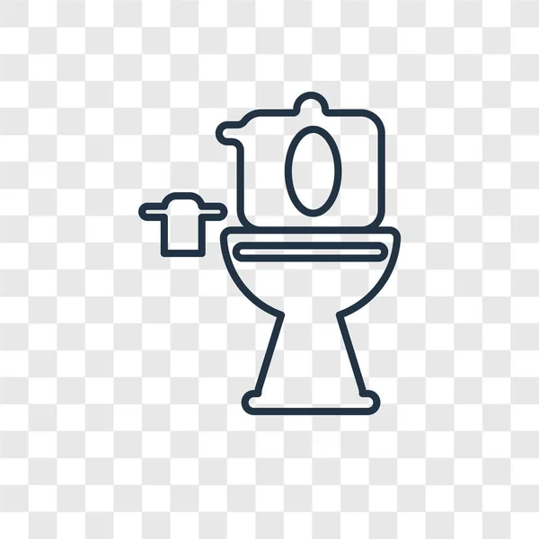 Pictogram Trendy Stijl Pictogram Geïsoleerd Transparante Achtergrond Toilet Vector Pictogram — Stockvector