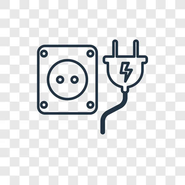 Socket Pictogram Trendy Stijl Socket Pictogram Geïsoleerd Transparante Achtergrond Socket — Stockvector