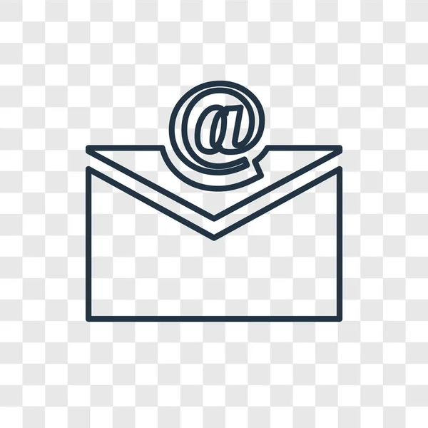 Ícone Mail Estilo Design Moderno Ícone Mail Isolado Fundo Transparente — Vetor de Stock