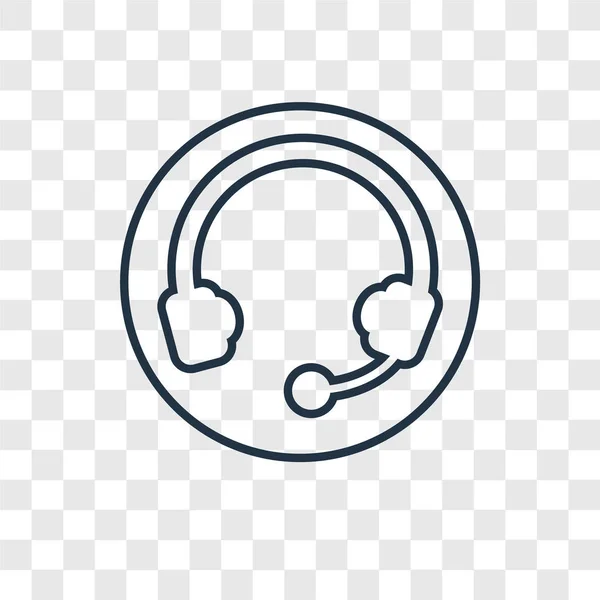 Значок Навушників Модному Стилі Дизайну Значок Навушників Ізольовано Прозорому Фоні — стоковий вектор