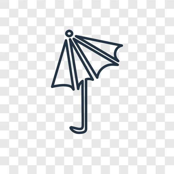 Deštník Ikona Módní Design Stylu Deštník Ikona Izolované Průhledné Pozadí — Stockový vektor