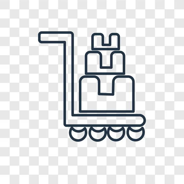 Trolley Symbol Trendigen Design Stil Trolley Symbol Isoliert Auf Transparentem — Stockvektor
