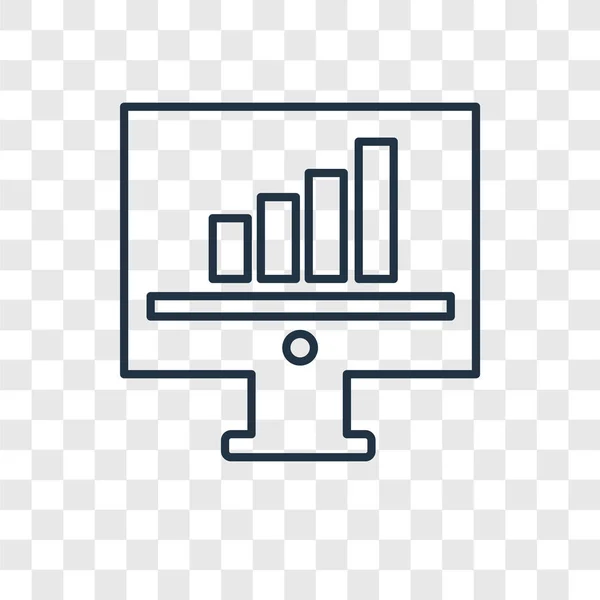 Balkendiagramm Symbol Trendigen Design Stil Balkendiagramm Symbol Auf Transparentem Hintergrund — Stockvektor