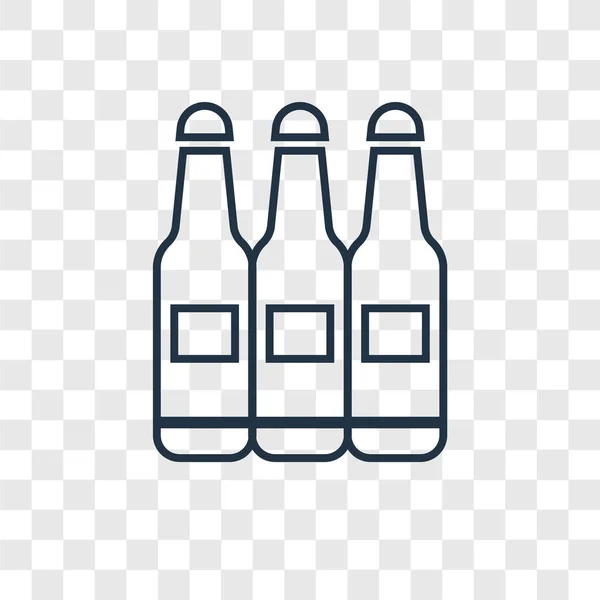 トレンディなデザイン スタイルのビールのアイコン ビール アイコンが透明な背景に分離されました ビールの Web サイト アプリ ベクトル アイコン — ストックベクタ