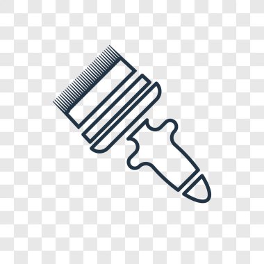 boya fırça simgesini modaya uygun bir tasarım tarzı. boya fırça simgesini şeffaf arka plan üzerinde izole. boya fırça vektör simgesi basit ve modern düz simgesi web sitesi, mobil, logo, app, UI. boya fırça simge vektör çizim, Eps10.