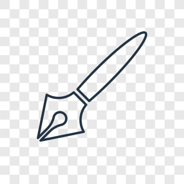 modaya uygun bir tasarım tarzı kalem simgesi. saydam arka plan üzerinde izole kalem simgesi. kalem vektör simgesi basit ve modern düz simgesi web sitesi, mobil, logo, app, UI. kalem simge vektör çizim, Eps10.