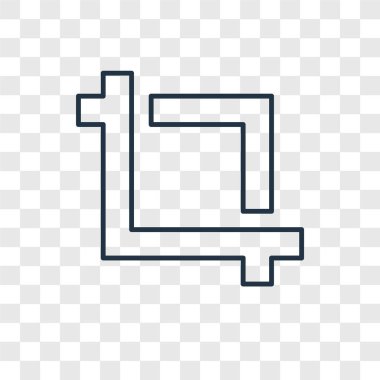 modaya uygun bir tasarım tarzı kırpma simgesi. saydam arka plan üzerinde izole kırpma simgesi. kırpma vektör simgesi basit ve modern düz simgesi web sitesi, mobil, logo, app, UI. kırpma simge vektör çizim, Eps10.