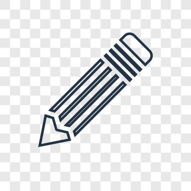 modaya uygun bir tasarım tarzı kurşun kalem simgesini. saydam arka plan üzerinde izole kalem simgesini. kalem vektör simgesi basit ve modern düz simgesi web sitesi, mobil, logo, app, UI. kalem simge vektör çizim, Eps10.