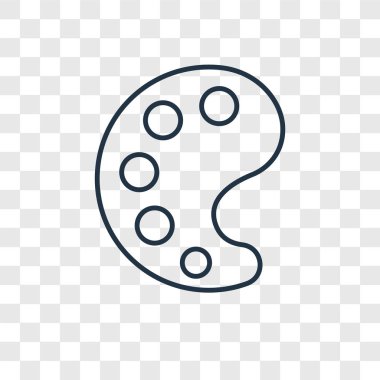 modaya uygun bir tasarım tarzı boya paleti simgesi. paleti simgesi üzerinde şeffaf arka plan izole boya. boya paleti vektör simgesi basit ve modern düz simgesi web sitesi, mobil, logo, app, UI. Palet simge vektör çizim, Eps10 boya.