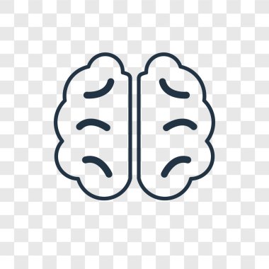 insan beyni simgesi modaya uygun bir tasarım tarzı. insan beyni simgesi üzerinde şeffaf arka plan izole. insan beyni vektör simgesi basit ve modern düz simgesi web sitesi, mobil, logo, app, UI. insan beyni simge vektör çizim, Eps10.