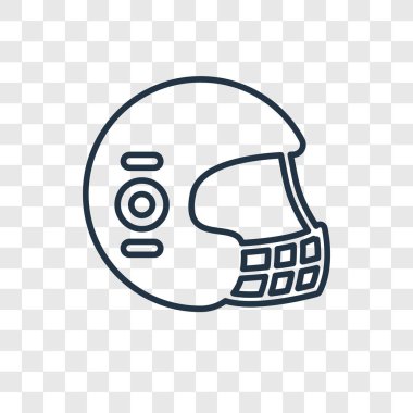 modaya uygun bir tasarım tarzı futbol kask simgesi. futbol kask simgesi üzerinde şeffaf arka plan izole. futbol kask vektör simgesi basit ve modern düz simgesi web sitesi, mobil, logo, app, UI. futbol kask simge vektör çizim, Eps10.
