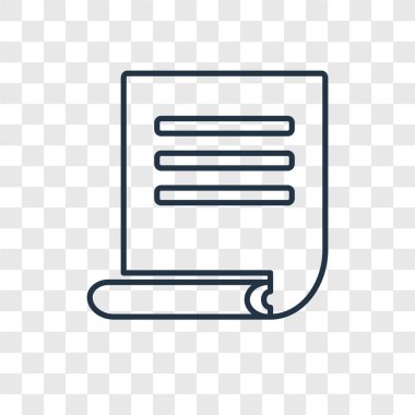 Diploma şeffaf arka plan, Diploma anahat tarzı bir şerit kavramı saydamlık kavramı ile izole bir simgeyle şerit kavramı vektör lineer