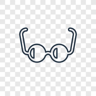 gözlük simgesi modaya uygun bir tasarım tarzı. gözlük simgesi üzerinde şeffaf arka plan izole. Gözlük vektör simgesi basit ve modern düz simgesi web sitesi, mobil, logo, app, UI. gözlük simgesi vektör çizim, Eps10.