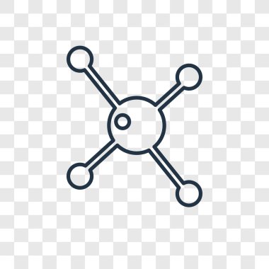 modaya uygun bir tasarım tarzı moleküler bağ simgesi. Moleküler bağ simgesini şeffaf arka plan üzerinde izole. Moleküler bağ vektör simgesi basit ve modern düz simgesi web sitesi, mobil, logo, app, UI. Moleküler bağ simge vektör çizim, Eps10.