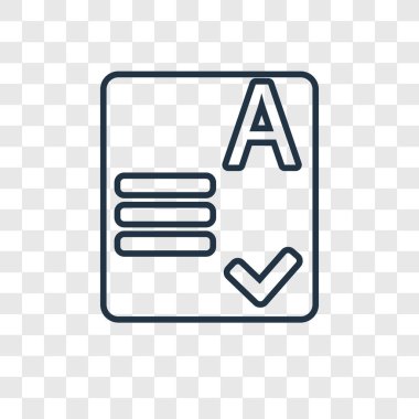 modaya uygun bir tasarım tarzı sınav simgesi. sınav simgesi üzerinde şeffaf arka plan izole. sınav vektör simgesi basit ve modern düz simgesi web sitesi, mobil, logo, app, UI. sınav simge vektör çizim, Eps10.