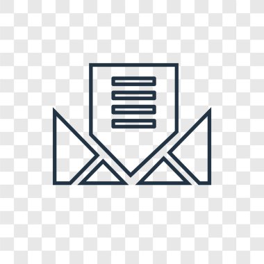 modaya uygun bir tasarım tarzı açık e-posta simgesi. saydam arka plan üzerinde izole e-posta simgesini açın. e-posta vektör simgesi basit ve modern düz simgesi web sitesi, mobil, logo, app, açık Kullanıcı arabirimi. açık e-posta simge vektör çizim, Eps10.