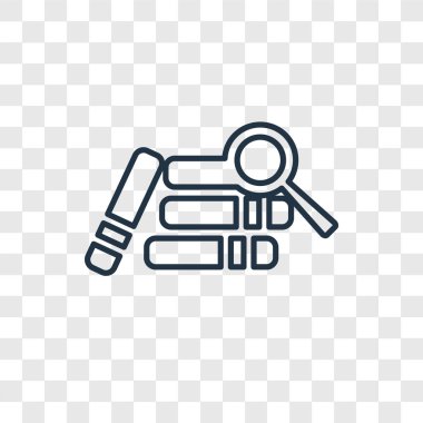 kitap simgesi modaya uygun bir tasarım tarzı ile araştırma. saydam arka plan üzerinde izole kitap simgesi olan araştırma. kitap vektör simgesi basit ve modern düz simgesi olan web sitesi, mobil, logo, UI app, araştırma.