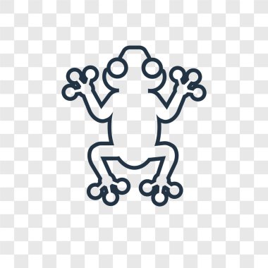 modaya uygun bir tasarım tarzı kurbağa simgesi. saydam arka plan üzerinde izole kurbağa simgesi. kurbağa vektör simgesi basit ve modern düz simgesi web sitesi, mobil, logo, app, UI. kurbağa simge vektör çizim, Eps10.