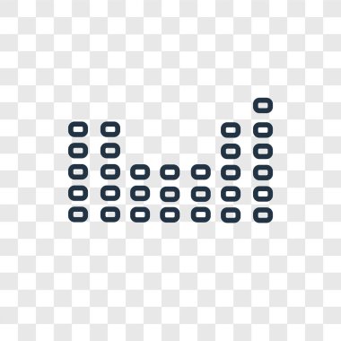 periyodik tablo simgesini modaya uygun bir tasarım tarzı. periyodik tablo simgesini şeffaf arka plan üzerinde izole. periyodik tablo vektör simgesi basit ve modern düz simgesi web sitesi, mobil, logo, app, UI. periyodik tablo simge vektör çizim, Eps10.