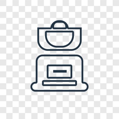 modaya uygun bir tasarım tarzı sırt çantası simgesi. sırt çantası simgesini şeffaf arka plan üzerinde izole. sırt çantası vektör simgesi basit ve modern düz simgesi web sitesi, mobil, logo, app, UI. simge vektör çizim, Eps10 sırt çantası.