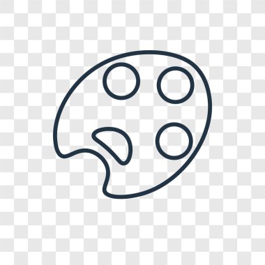 modaya uygun bir tasarım tarzı boya paleti simgesi. paleti simgesi üzerinde şeffaf arka plan izole boya. boya paleti vektör simgesi basit ve modern düz simgesi web sitesi, mobil, logo, app, UI. Palet simge vektör çizim, Eps10 boya.