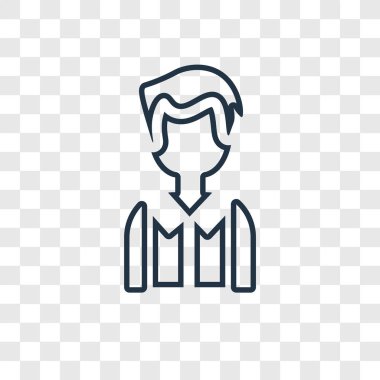 modaya uygun bir tasarım tarzı öğrenci simgesi. öğrenci simgesi üzerinde şeffaf arka plan izole. öğrenci vektör simgesi basit ve modern düz simgesi web sitesi, mobil, logo, app, UI. öğrenci simge vektör çizim, Eps10.