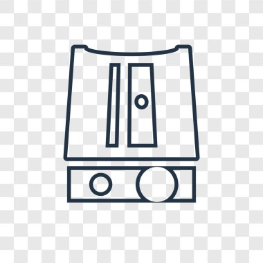 modaya uygun bir tasarım tarzı kalemtıraş simgesi. saydam arka plan üzerinde izole kalemtıraş simgesi. kalemtıraş vektör simgesi basit ve modern düz simgesi web sitesi, mobil, logo, app, UI. kalemtıraş simge vektör çizim, Eps10.