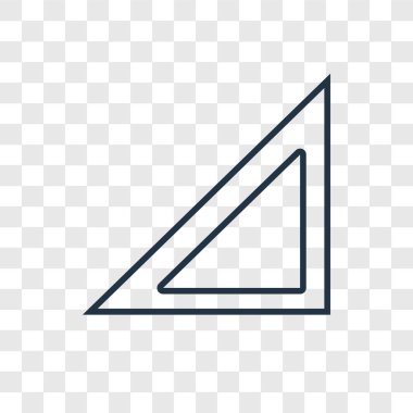 Dik üçgen simgesini modaya uygun bir tasarım tarzı. Dik üçgen simgesini şeffaf arka plan üzerinde izole. dik üçgenin vektör simgesi basit ve modern düz simgesi web sitesi, mobil, logo, app, UI. Dik üçgen simge vektör çizim, Eps10.