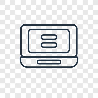 modaya uygun bir tasarım tarzı dizüstü bilgisayar kutsal kişilerin resmi. dizüstü bilgisayar simgesini şeffaf arka plan üzerinde izole. Dizüstü vektör simgesi basit ve modern düz simgesi web sitesi, mobil, logo, app, UI. Dizüstü simge vektör çizim, Eps10.