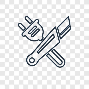 modaya uygun bir tasarım tarzı kesici simgesi. saydam arka plan üzerinde izole kesici simgesi. kesici vektör simgesi basit ve modern düz simgesi web sitesi, mobil, logo, app, UI. kesici simge vektör çizim, Eps10.