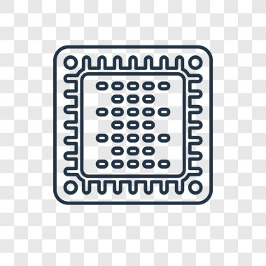 modaya uygun bir tasarım tarzı çip simgesi. saydam arka plan üzerinde izole çip simgesi. çip vektör simgesi basit ve modern düz simgesi web sitesi, mobil, logo, app, UI. çip simge vektör çizim, Eps10.