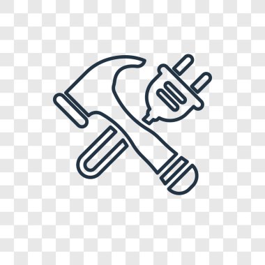 modaya uygun bir tasarım tarzı çekiç simgesi. saydam arka plan üzerinde izole simgesi çekiç. çekiç vektör simgesi basit ve modern düz simgesi web sitesi, mobil, logo, app, UI. çekiç simge vektör çizim, Eps10.