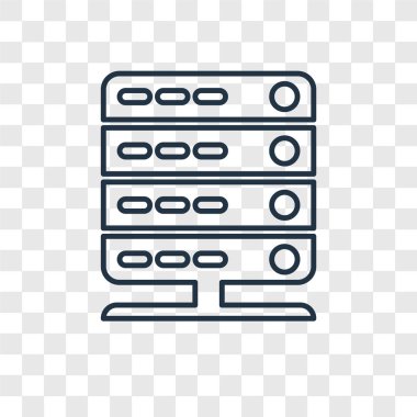 modaya uygun bir tasarım tarzı sunucu simgesi. server simgesinin üzerinde şeffaf arka plan izole. sunucu vektör simgesi basit ve modern düz simgesi web sitesi, mobil, logo, app, UI. Server simge vektör çizim, Eps10.