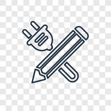 modaya uygun bir tasarım tarzı kurşun kalem simgesini. saydam arka plan üzerinde izole kalem simgesini. kalem vektör simgesi basit ve modern düz simgesi web sitesi, mobil, logo, app, UI. kalem simge vektör çizim, Eps10.