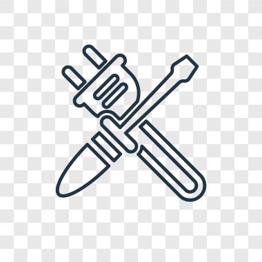 modaya uygun bir tasarım tarzı tornavida simgesi. saydam arka plan üzerinde izole tornavida simgesi. tornavida vektör simgesi basit ve modern düz simgesi web sitesi, mobil, logo, app, UI. tornavida simge vektör çizim, Eps10.