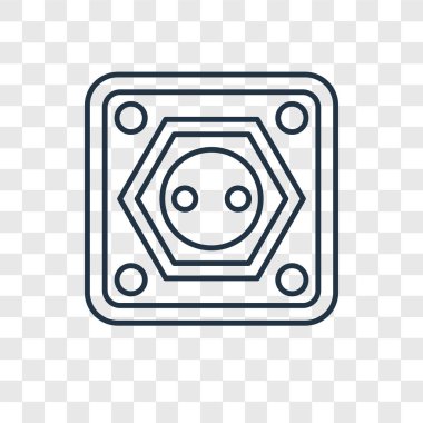 modaya uygun bir tasarım tarzı soket simgesi. soket simgesi üzerinde şeffaf arka plan izole. soket vektör simgesi basit ve modern düz simgesi web sitesi, mobil, logo, app, UI. soket simge vektör çizim, Eps10.