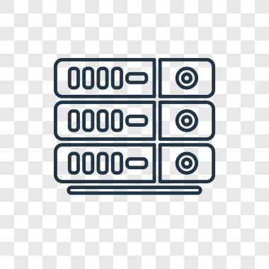 modaya uygun bir tasarım tarzı sunucu simgesi. server simgesinin üzerinde şeffaf arka plan izole. sunucu vektör simgesi basit ve modern düz simgesi web sitesi, mobil, logo, app, UI. Server simge vektör çizim, Eps10.