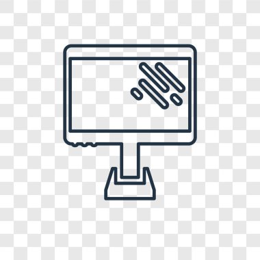 modaya uygun bir tasarım tarzı kişisel bilgisayar kutsal kişilerin resmi. kişisel bilgisayar simgesini şeffaf arka plan üzerinde izole. kişisel bilgisayar vektör simgesi basit ve modern düz simgesi web sitesi, mobil, logo, app, Kullanıcı arabirimi.