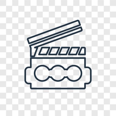 modaya uygun bir tasarım tarzı Klaket simgesi. saydam arka plan üzerinde izole Klaket simgesi. Klaket vektör simgesi basit ve modern düz simgesi web sitesi, mobil, logo, app, UI. Klaket simge vektör çizim, Eps10.